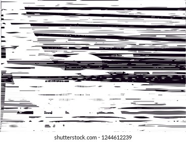 Distressed background in black and white texture with  ovals, circles, dark spots, scratches and lines. Abstract vector illustration