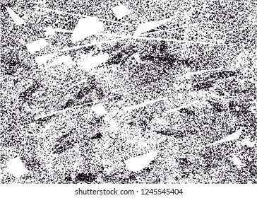 Distressed background in black and white texture with  dark spots, scratches and lines. Abstract vector illustration