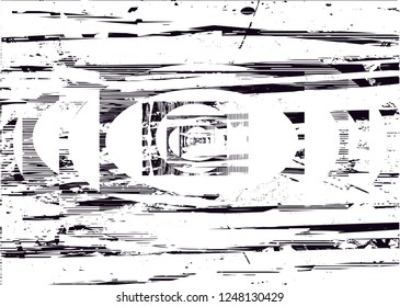 Distressed background in black and white texture with  dark spots, scratches and lines. Abstract vector illustration