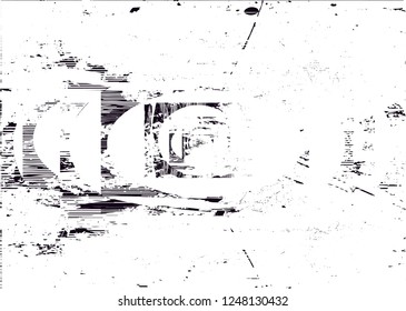 Distressed background in black and white texture with  dark spots, scratches and lines. Abstract vector illustration