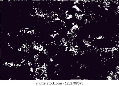Distressed background in black and white texture with dots, spots, scratches and lines. Abstract vector illustration