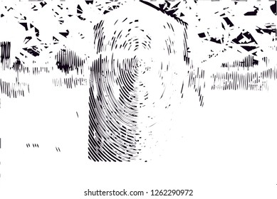 Distressed background in black and white texture from photo of medieval tower,with dots, spots, scratches and lines. Abstract vector illustration