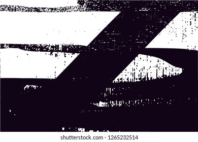 Distressed background in black and white texture with  dark spots, scratches and lines. Abstract illustration