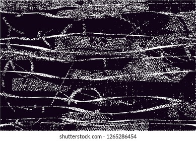 Distressed background in black and white texture with  dark spots, nets,scratches and lines. Abstract vector illustration