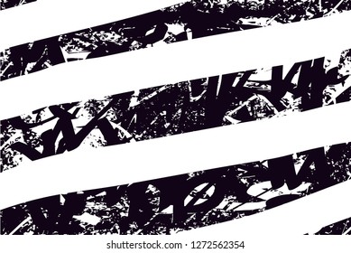 Distressed background in black and white texture with  dark spots, scratches and lines. Abstract vector illustration