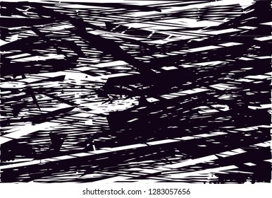 Distressed background in black and white texture from leaves, with dots, spots, scratches and lines. Abstract vector illustration