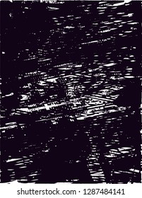Distressed background in black and white texture with  dark spots, nets,scratches and lines. Abstract vector illustration