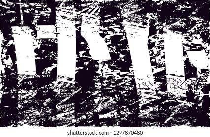 
Distressed background in black and white texture with  dark spots, nets,scratches and lines. Abstract vector illustration