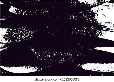 Distressed background in black and white texture from leaf with dots, spots, scratches and lines. Abstract vector illustration