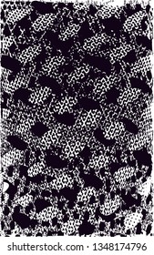 Distressed background in black and white texture with dots, spots, scratches and lines. Abstract vector illustration
