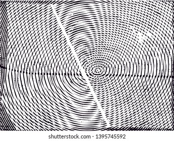 Distressed background in black and white texture with dots, spots, scratches and lines. Abstract vector illustration