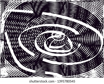 Distressed background in black and white texture with dots, spots, scratches and lines. Abstract vector illustration