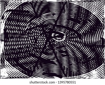 Distressed background in black and white texture with dots, spots, scratches and lines. Abstract vector illustration