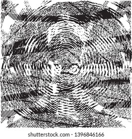 Distressed background in black and white texture with dots, spots, scratches and lines. Abstract vector illustration