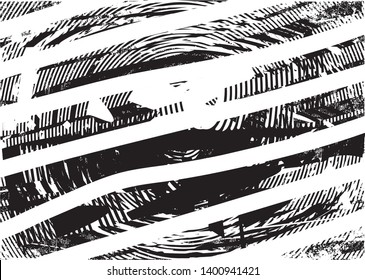 Distressed background in black and white texture with dots, spots, scratches and lines. Abstract vector illustration