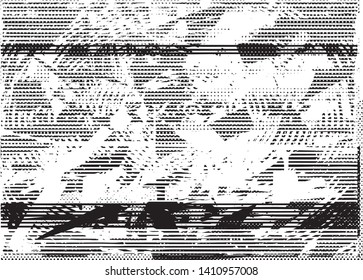 Distressed background in black and white texture with  dark spots, scratches and lines. Abstract illustration
