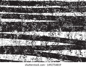 Distressed background in black and white texture with dots, spots, scratches and lines. Abstract vector illustration