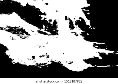 Distressed background in black and white texture with dots, spots, scratches and lines. Abstract vector illustration