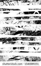 Distressed background in black and white texture with dots, spots, scratches and lines. Abstract vector illustration.