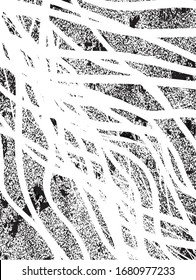 Distressed background in black and white texture with grass, spots, scratches and lines. Abstract vector illustration.