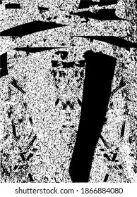 Distressed background in black and white texture with dots, spots, scratches and lines. Abstract vector illustration.