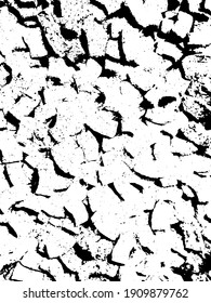 Distressed background in black and white texture with dots, spots, scratches, and lines. Abstract vector illustration.