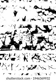 Fondo perturbado en textura en blanco y negro con puntos, puntos, arañazos y líneas. Ilustración del vector abstracto.
