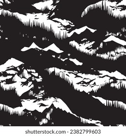 Distressed background in black and white texture with dark spots, scratches and lines. Abstract illustration