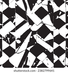Fondo perturbado en textura en blanco y negro con manchas oscuras, arañazos y líneas. Ilustración abstracta
