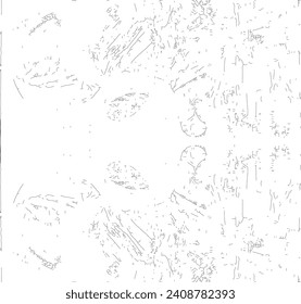 Fondo perturbado en textura en blanco y negro con manchas oscuras, arañazos y líneas. Ilustración del vector abstracto