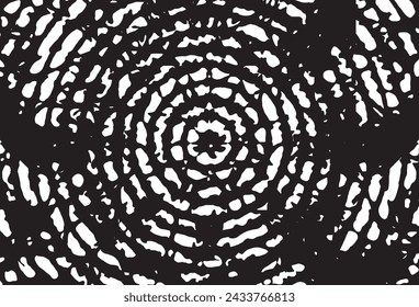 Distressed background in black and white texture with dark blots, and lines. Abstract illustration.