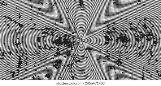 Distressed background in black and white texture with dark spots, scratches and lines. 