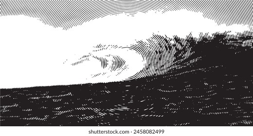 Distressed background in black and white texture with dots, spots, scratches and lines. Abstract vector illustration