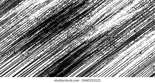 Fondo angustiado en textura en blanco y negro con puntos, manchas, arañazos y líneas. Ilustración vectorial Abstractas