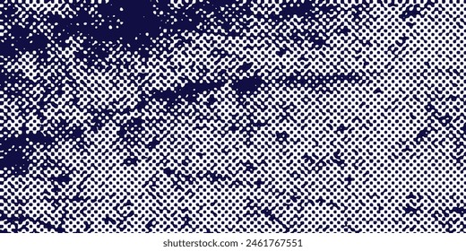 Distressed background in black and white texture with dots, spots, scratches and lines. Abstract vector illustration
