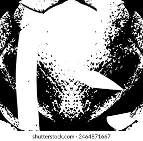 Distressed background in black and white texture with circles, spots, scratches, and lines. Abstract vector illustration.