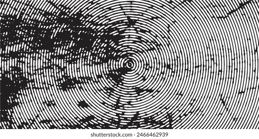 Fondo estresado en textura negra y blanca con puntos, manchas, arañazos y líneas. Abstractas Ilustración vectorial.