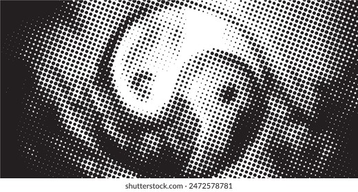 Distressed background in black and white texture with dark spots, scratches and lines. Abstract illustration	