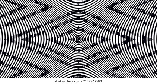 Distressed background in black and white texture with circles, spots, scratches, and lines. Abstract vector illustration.