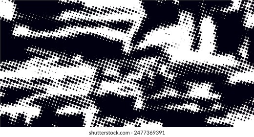 Distressed background in black and white texture with circles, spots, scratches, and lines. Abstract vector illustration.