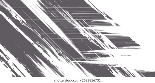 Fondo angustiado en textura en blanco y negro con manchas oscuras, arañazos y líneas. Ilustración Abstractas