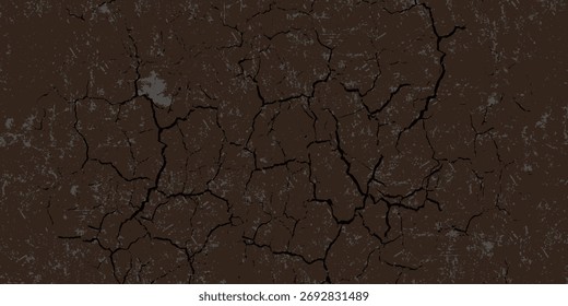 Distressed background in black and white texture with dots, spots, scratches and lines. Abstract vector illustration