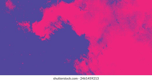 Distressed background in blue and pink texture with dark spots, scratches and lines. Abstract illustrations