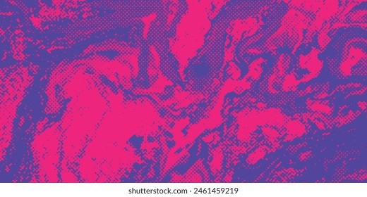 Fondo angustiado en textura azul y rosa con manchas oscuras, arañazos y líneas. ilustraciones Abstractas