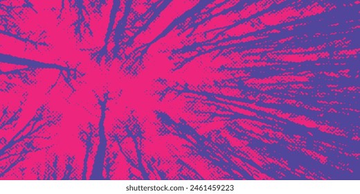 Distressed background in blue and pink texture with dark spots, scratches and lines. Abstract illustrations