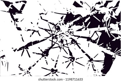 Distressed background from cacti in black and white texture with  dark spots, scratches and lines. Abstract vector illustration