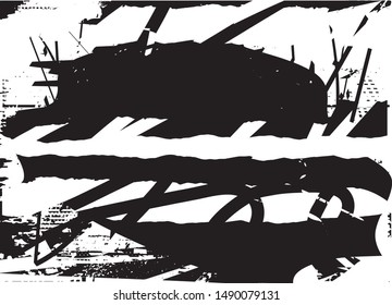 Distressed background  with dots, spots, scratches and lines. Abstract vector illustration