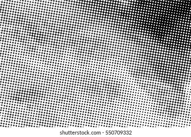 Distressed Background with Halftone Effects. Dots Grunge Texture. Vector.