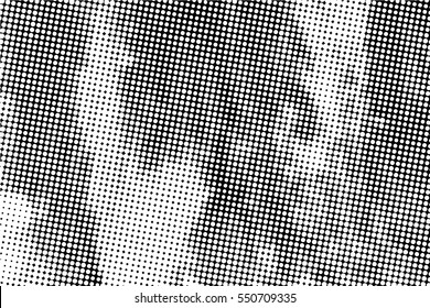 Distressed Background with Halftone Effects. Dots Grunge Texture. Vector.