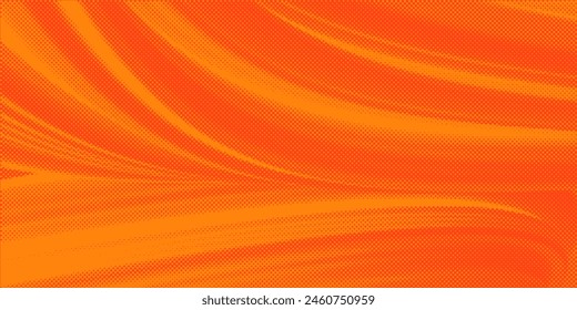 Distressed background in orange and red texture with circles, spots, scratches and lines. Abstract vector illustration.